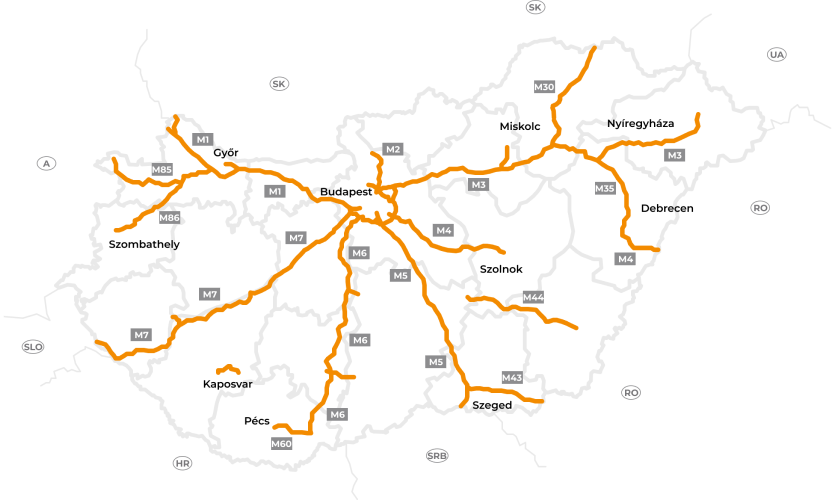 route tolls map